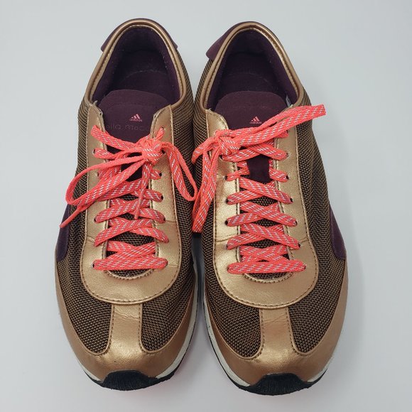 Adidas Stella McCartney Rose Gold Mesh Tennis Shoe - Picture 2 of 7